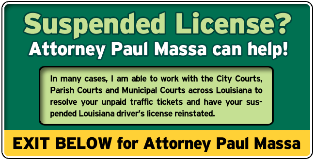 Jefferson Davis, Louisiana License Restoration Lawyer Paul Massa